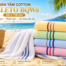 Khăn tắm Belleto Cotton BQW8 60x118cm 212g