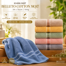 Khăn mặt Belleto cotton MQ17 34x76cm 100g