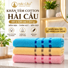 COMBO 3 KHĂN TẮM HẢI CẨU BHD7 60x120cm 215g