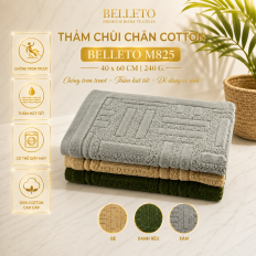 Thảm Chùi Chân Cotton BELLETO M825 40x60cm Cao Cấp Chống Trơn