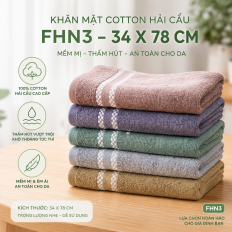 Khăn Mặt cotton Hải Cẩu FHN3 34X78cm 80g