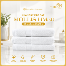 Khăn tay Mollis Cotton HM50 28x42cm 54.g
