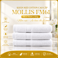 KHĂN MẶT COTTON CAO CẤP MOLLIS FM61 40 X75 CM
