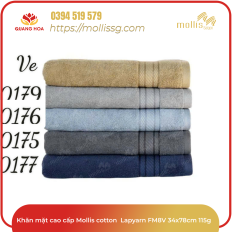 Khăn mặt cao cấp Mollis cotton  Lapyarn FM8V 34x78cm 115g 