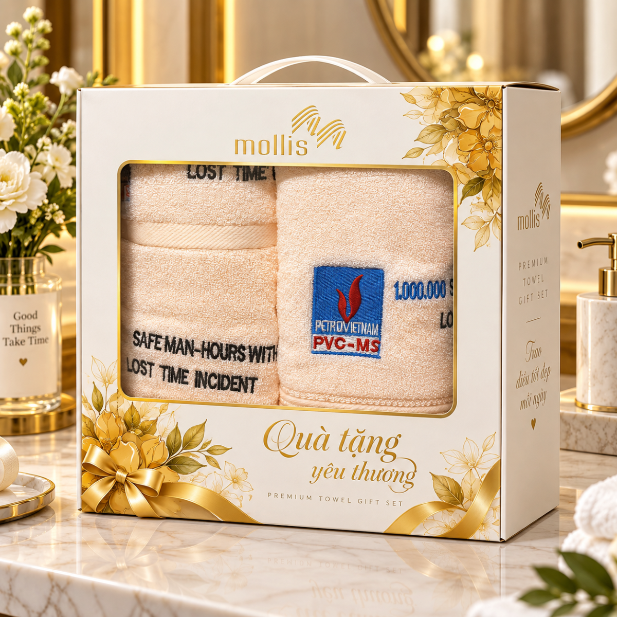 Quà tặng 20/10 cao cấp khăn Mollis