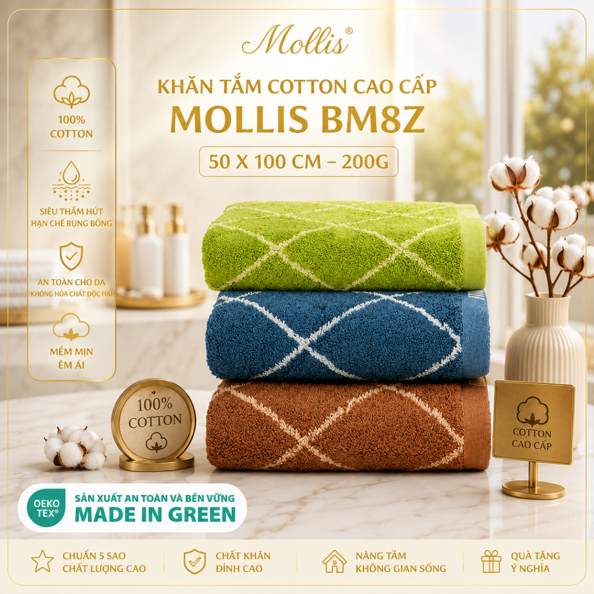 khăn tắm cao cấp mollis