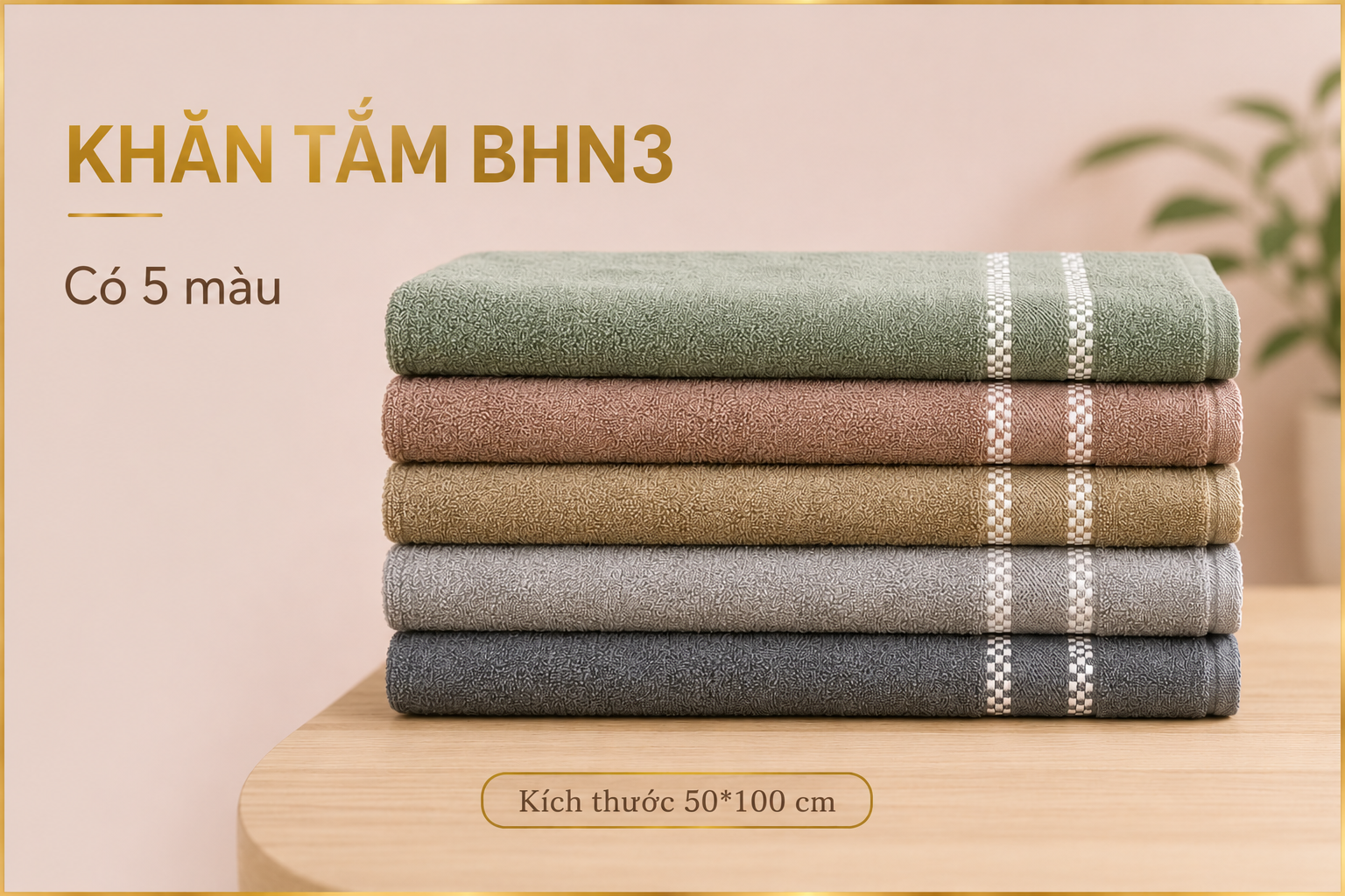 khăn tám hải cẩu cotton BHN3 có hiều màu