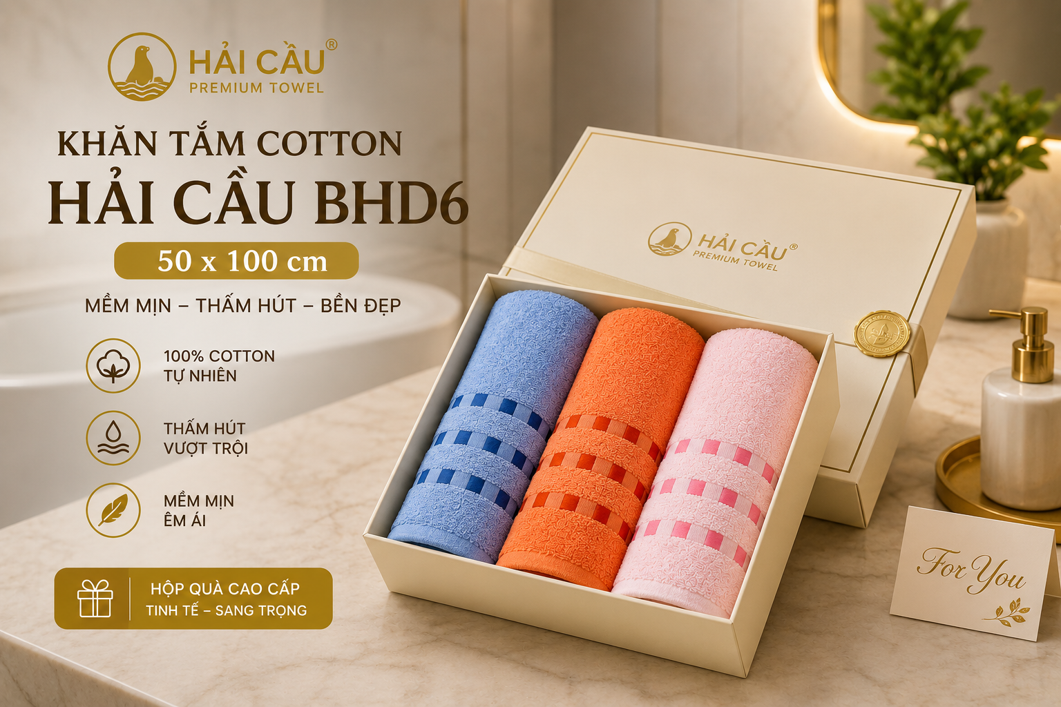 Khăn quà tặng doanh nghiệp phân khúc phổ thông