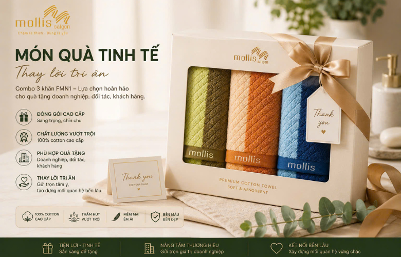 Khăn quà tặng doanh nghiệp phân khúc cao cấp