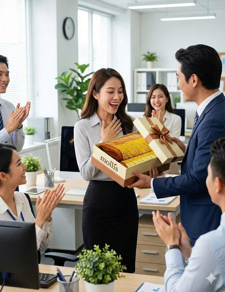 Quà 20/10 cho người yêu với set khăn quà tặng Mollis