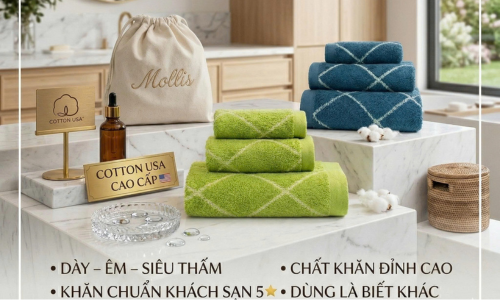 Khăn tắm cao cấp mollis cho gia đình chi tiet
