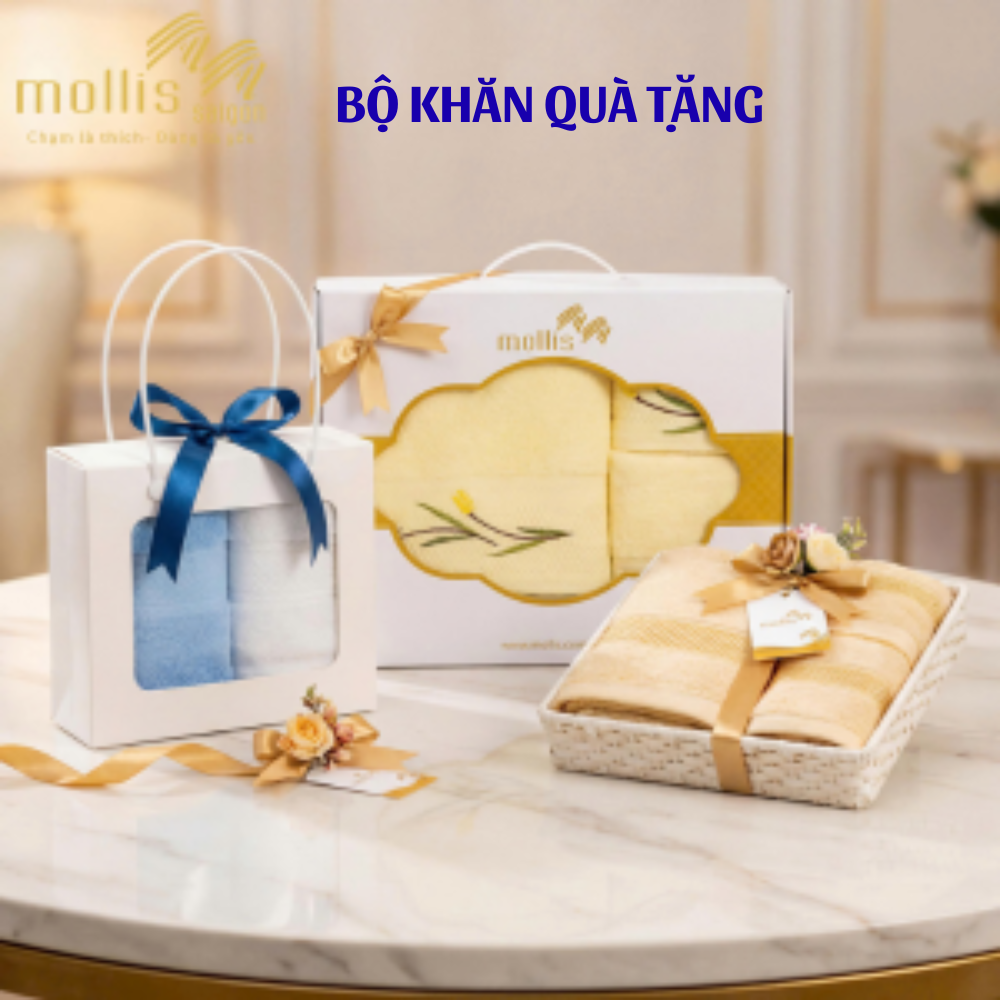 Khăn quà tặng cao cấp Mollis cho doanh nghiệp