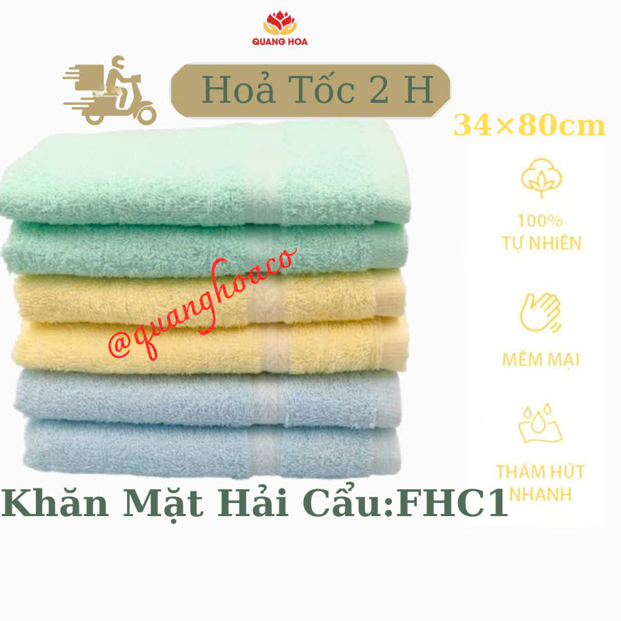 Khăn măt cotton FHC1 Mềm mịn – Thấm hút nhanh – Không phai màu