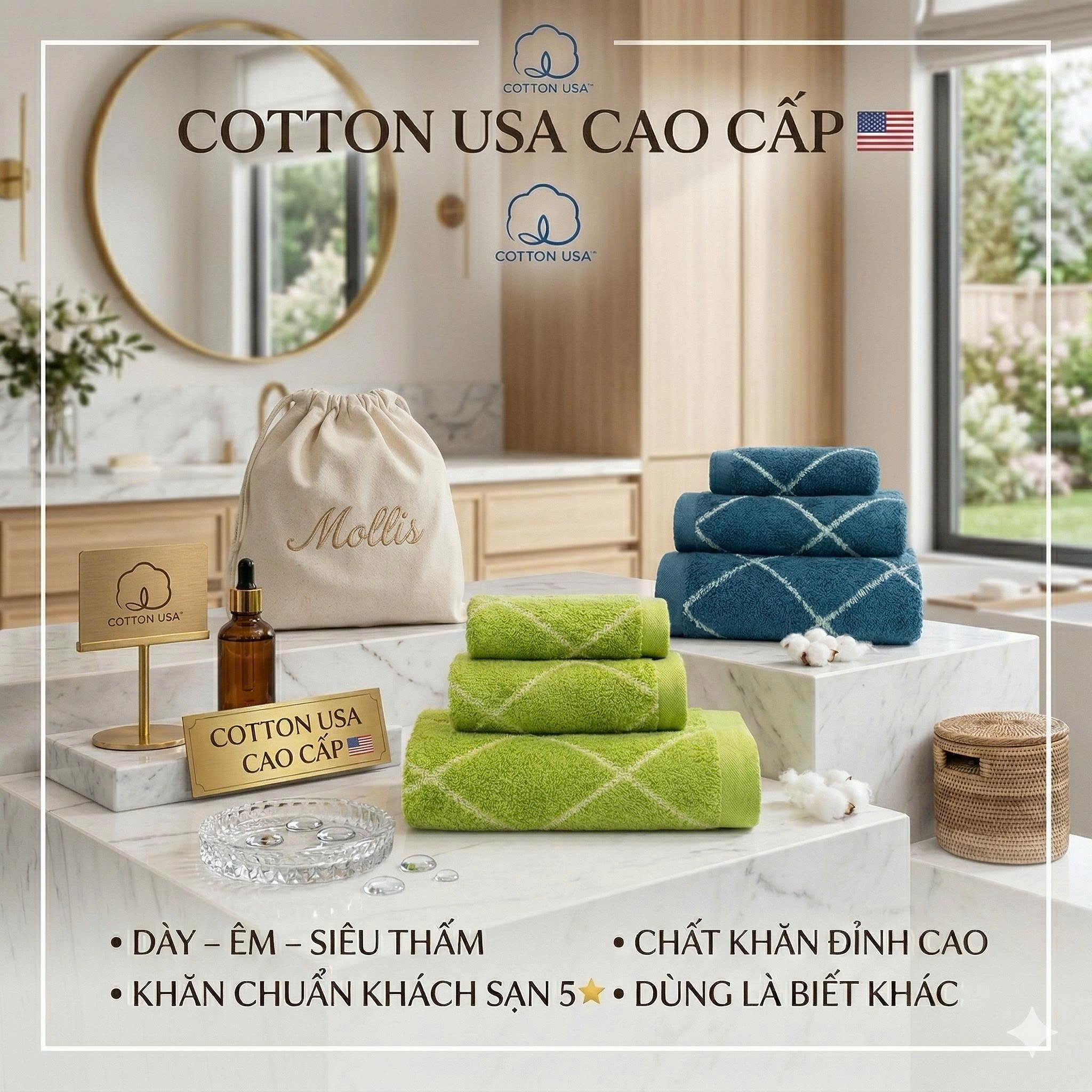 Khăn Tắm Mollis cao cấp 