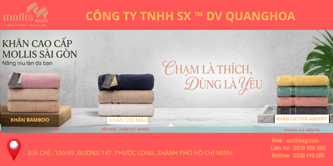 MOLLIS SÀI GÒN - KHĂN COTTON CAO CẤP