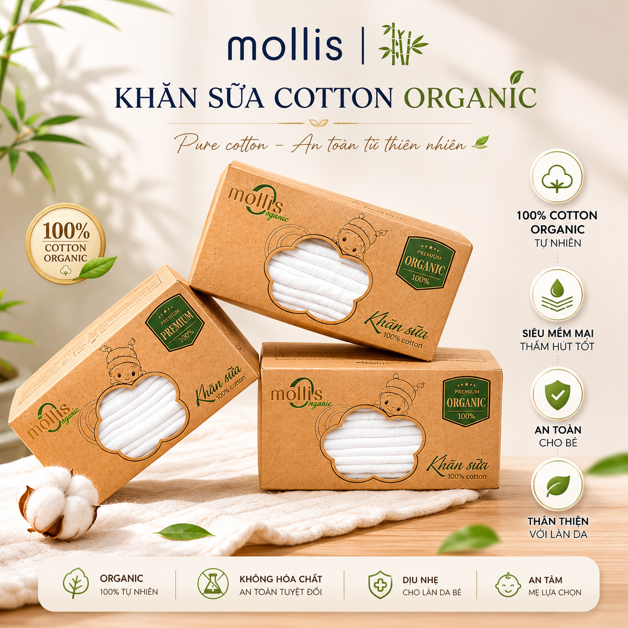 khăn cotton organic