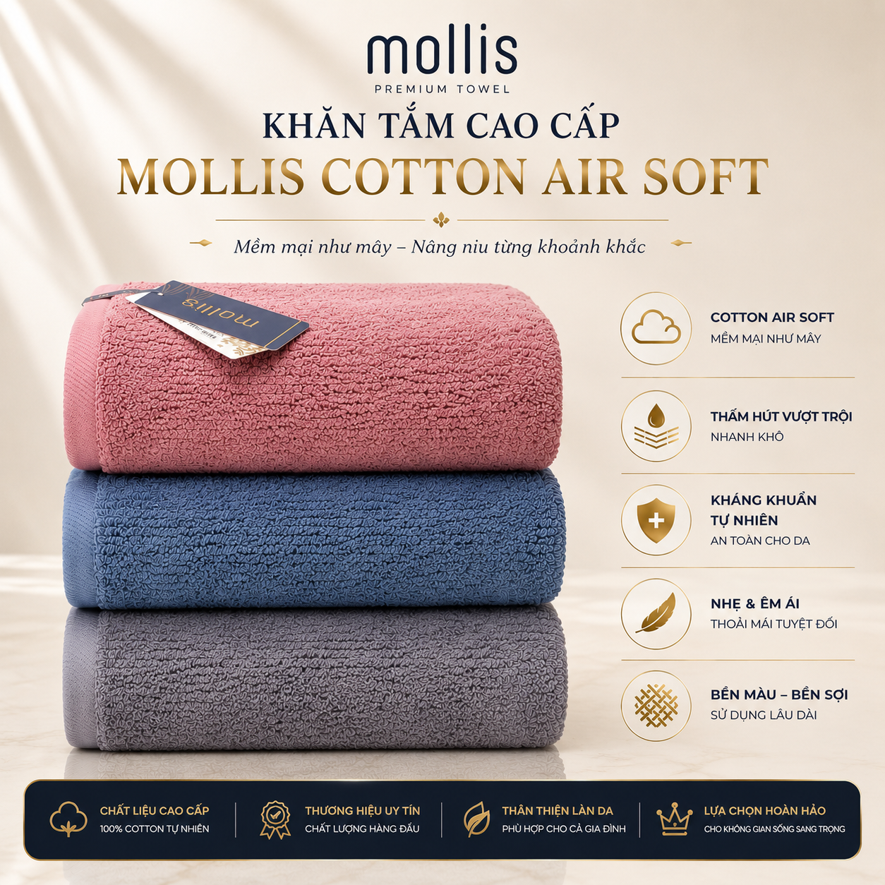khăn cotton air soft
